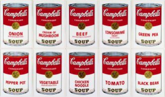 Campbell's Soup Cans, Andy Warhol, 1962