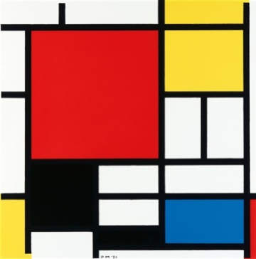 Composition en rouge, jaune, bleu et noir, Piet Mondrian, 1926